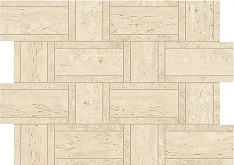 Atlas Concorde Marvel Travertine Mosaico Basketweave Sand Matt 35x47 / Атлас Конкорд Марвел Травертине Мосаико Баскетвеаве Сэнд Матт 35x47 